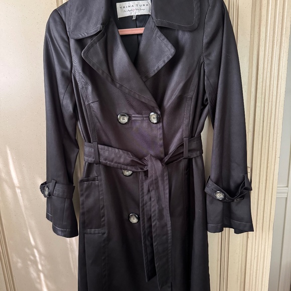 Stylish black trench by Trina Turk-excellent condition! Sz.6 o - Picture 1 of 3